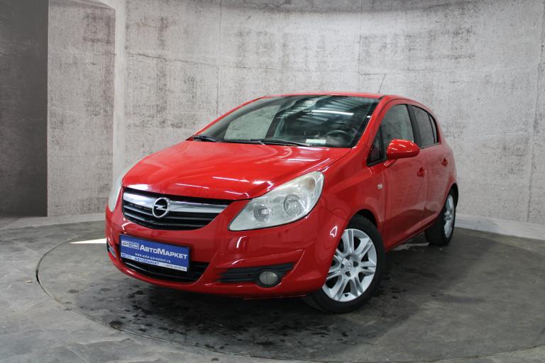 Красный Opel Corsa 1.2 AMT (80 л.с.) 2008